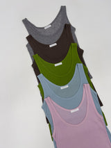 ディッピングUネックタンクトップ