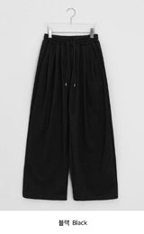 Maom Embroidered Banding Training Brushed Pants