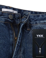 Part Blue Wash Distressed Denim