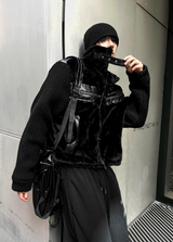 ファーレザーウィンターマスタング + ディープブラックニット