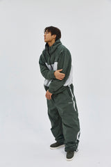 CUT SIDE LINE WIDE TRACK PANTS 
