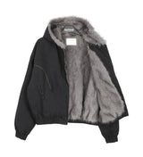 ラットファーフードボンバージャケット