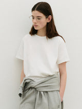 NUBASIC STANDARD ROUND NECK T-SHIRT WHITE
