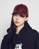 26SS LINE AC BEAR VEGAN LEATHER BALL CAP