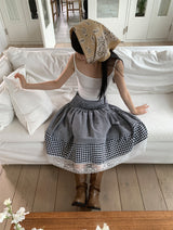 SMOKE BANDING CHECK SKIRT (2C)