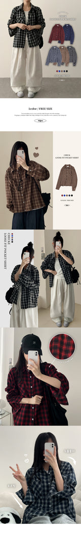 Toby Basic Drop Shoulder Loose Fit Check Southern 