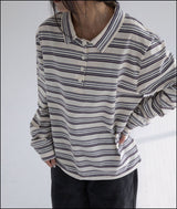 sume stripe sweatshirt long sleeve T