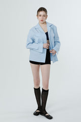 ツイルフェイデッドシャツ_LIGHT BLUE
