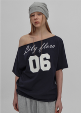 [MADE] Freepi Boatneck Printed Short Sleeve T-shirt