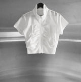 Riren Summer Shirred Zip-up