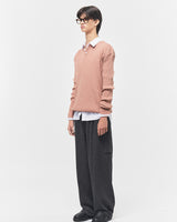 Bluesf merino wool henry neck knitwear - Peach