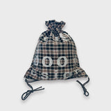 000 Design Check Gym Sack / Black