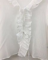 Clear chiffon ethnic blouse (2color)