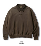 26SS★ Lazy Field Pigment Collar Sweatshirt