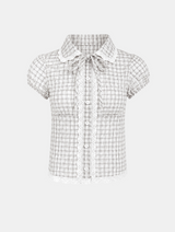 Eira Lace Check Blouse