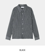 Delight semi-over summer check shirt