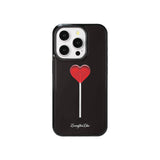 【MADE】heart lollipop Epoxy Black Bumper phonecase