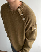 Bis Diagonal Button Knit
