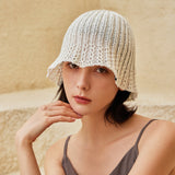 VA Label Knit Tulip Hat / Cream