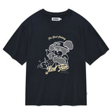 フィッシングウィティーバニーグラフィックルーズフィットTシャツ [NAVY]