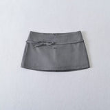 Della Bow Strap Mini Skirt