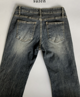 bandage y2k low-waist bootcut pants