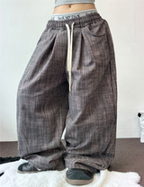 PINTUCK BANDING COTTON DENIM LONG PANTS 🩵🩷🤎3COLOR