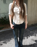 Lowrise chic boots cut pants