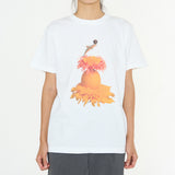 オレンジ & フラワーTシャツ