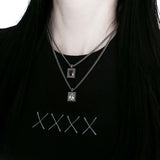 frame stone II necklace_IOLITE
