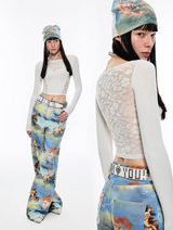 IN STOCK | Angel kitten straight wide pants