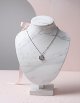 [tripleS Lynn Necklace] Pretzel Collarbone Necklace - Silver Color