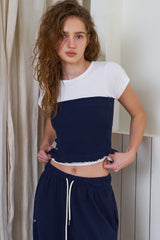 Waffle comfort top_navy