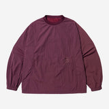 Nylon Seam Line Round Shirt - BURGUNDY