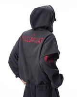 DOUBLE LAYER GREY HOODIE