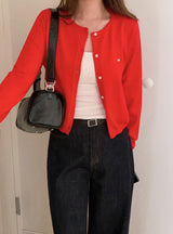 #OB Pendant Viscose Knit Round Cardigan (8color)