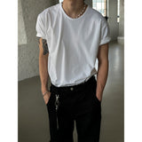 [BASIC ITEM] U neck round half t-shirts (2color)