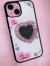 Hime rose phone case (black glass) - magsafe