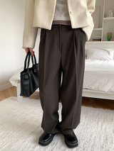 All day semi wide slacks(3color)