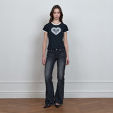 C LACE-PANEL GRAPHIC T-SHIRT_BLACK
