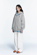 26FW★ Line Work Embroidered Hood Zip-Up