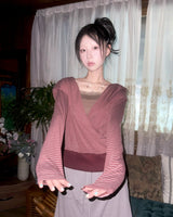 (3color) Cowl Two-Way Neck Stripe Hoodie