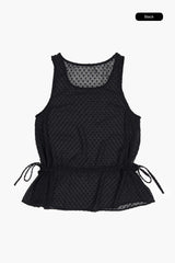 Dot sheer layered dress