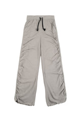shirring wide banded pants (GRAY)