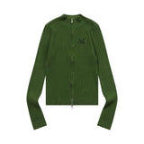  ORCHID CROP KNIT ZIP-UP (7COLOR)