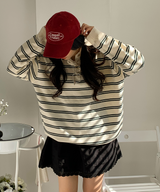 Bintz Stripe Collar Knitw