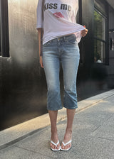 DENIM CAPRI PANTS