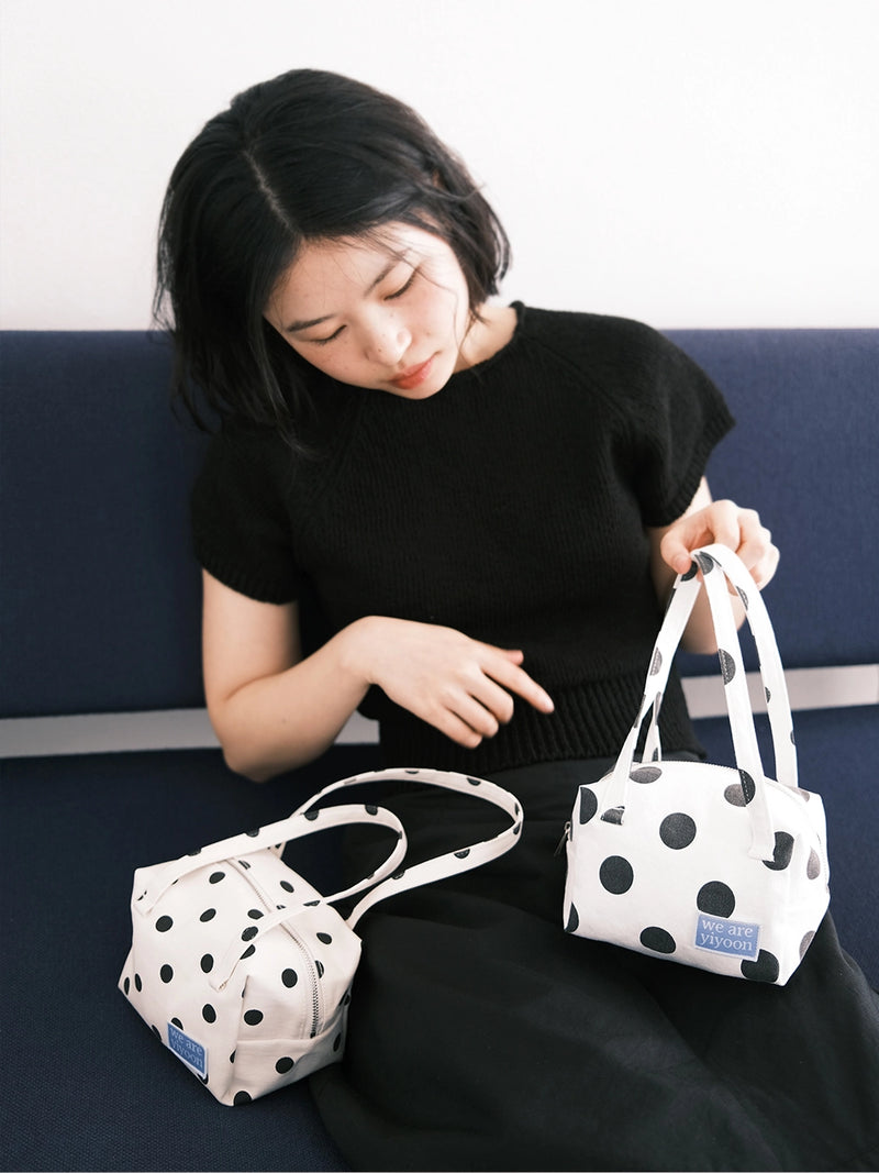 Handy pouch (ivory dot)