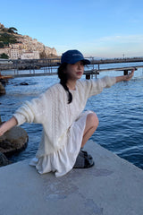 Cinnamon cable knit_ivory