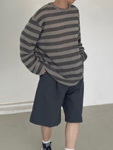 Nylon wide banding half pants 2C